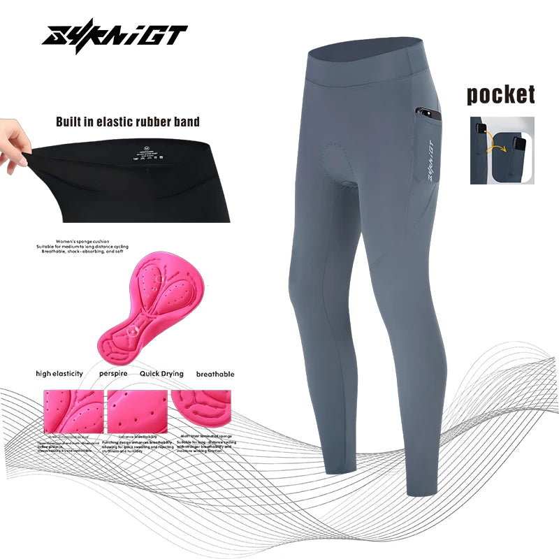 NEW Arrivals S-2XL Plus Size Women's Cycling Pants Summer and Winter Cycling Bibs Women's Exclusive Seat Cushions MTB Road Bike Pockets Leggings Women Cycling Apparel Accessories Sports Clothing Supplies