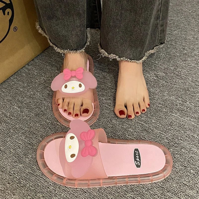 NEW 10M Distance Luminous Slippers for Women Bathroom Wearing New Melody Flash Fashionable and Cool LED Light Shoes Supplies Footwear Accessories