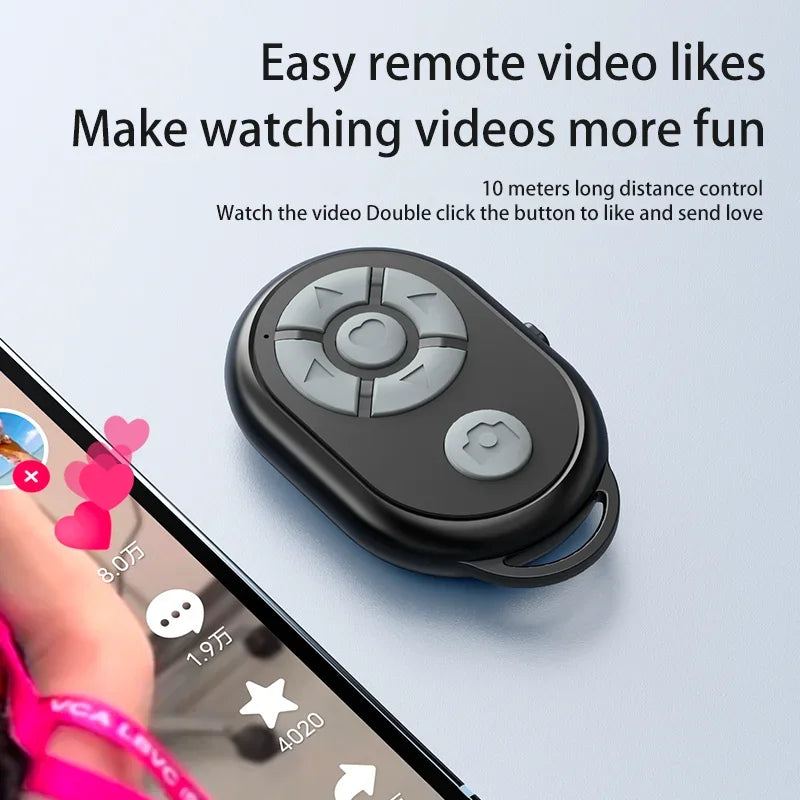 NEW Arrivals Universal Bluetooth Remote for iPhone Xiaomi Samsung Mobile Phone Remote Control Selfie Stick Bluetooth Camera Remote Controller Mobile Cell Phones Accessories