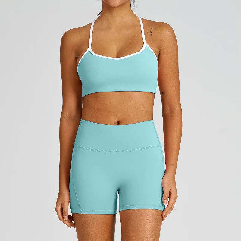 NEW Arrivals 2 PCS Set 5 Colors Tracksuit Women Yoga Set Nude Feeling Workout Set Gym Clothes Push Up Fitness Running Sportwear Sport Girls Bra Leggings Suit