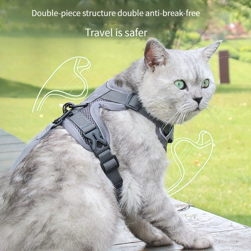 NEW Arrivals Cats Dog Harness for Big Dog Vest Fashion Chest Strap Reflective and Breathable Cat Walking Rope Dog Rope Cat Harness Pets Safety Accessories