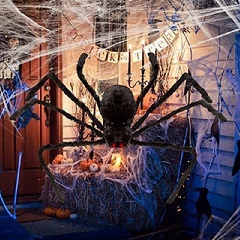NEW 30-200CM Halloween Big Plush Spider Halloween Decoration Party Props Outdoor Big Spider Decoration Chamber Trick A Prank Big Spider
