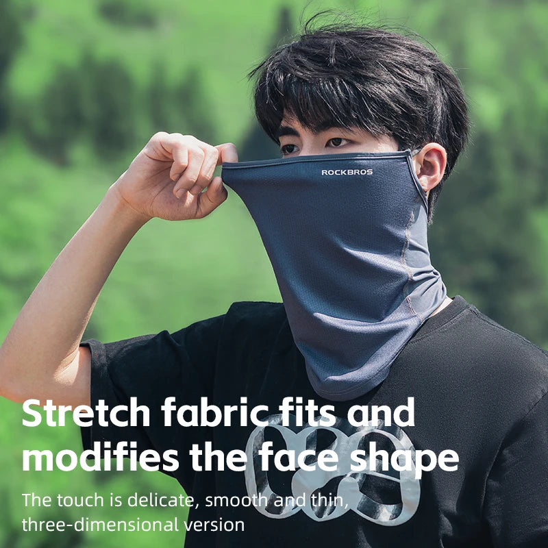 NEW Arrivals Summer Ice Silk Cycling Face Mask Breathable Anti-UV Bike Face Neck Cover Bandana MTB Road Sports Hanging Ear Scarf