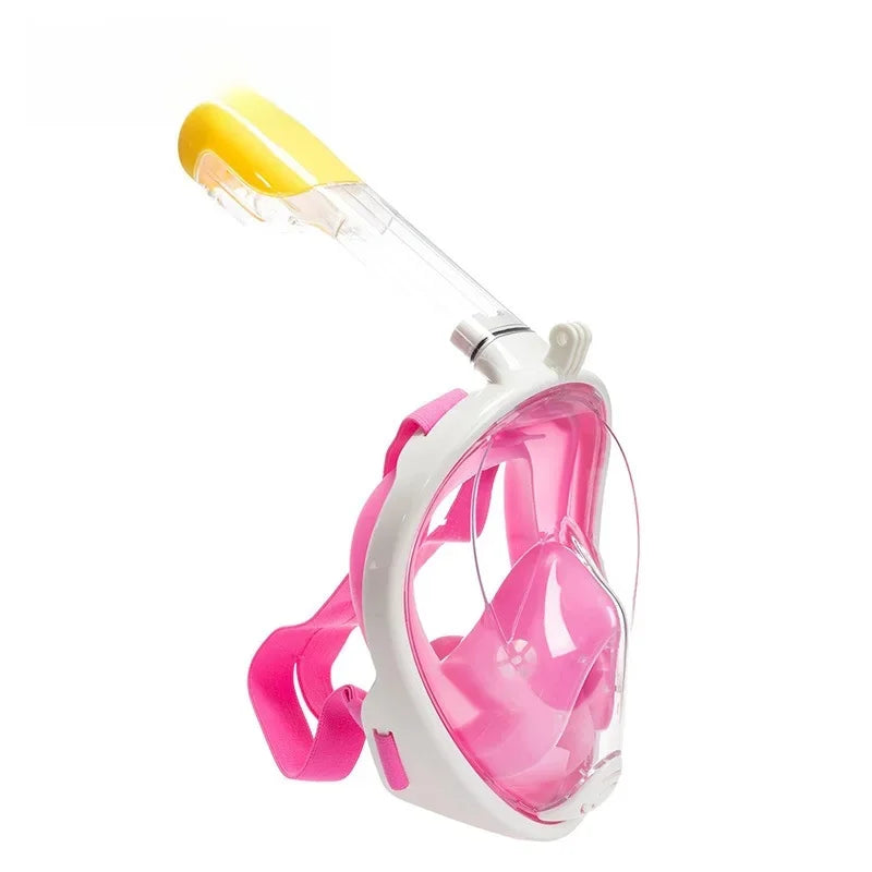 NEW Arrivals S-XL Size Full Face Professional Dive Snorkeling Dry Style Silicone Diving Mask Dual Tube Adult And Children Swimming Water Pool Beach Underwater Accessories Sports Supplies