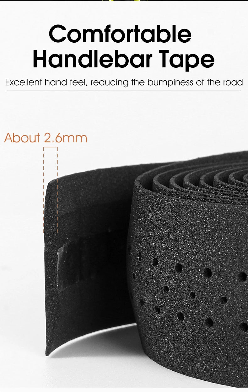 NEW Arrivals West Biking Handlebar Tape Anti-Slip Shock Straps Road Bike Handlebar Winding Straps Cycling Damping Bar Tape With 2 Bar Plug Bicycle Accessories