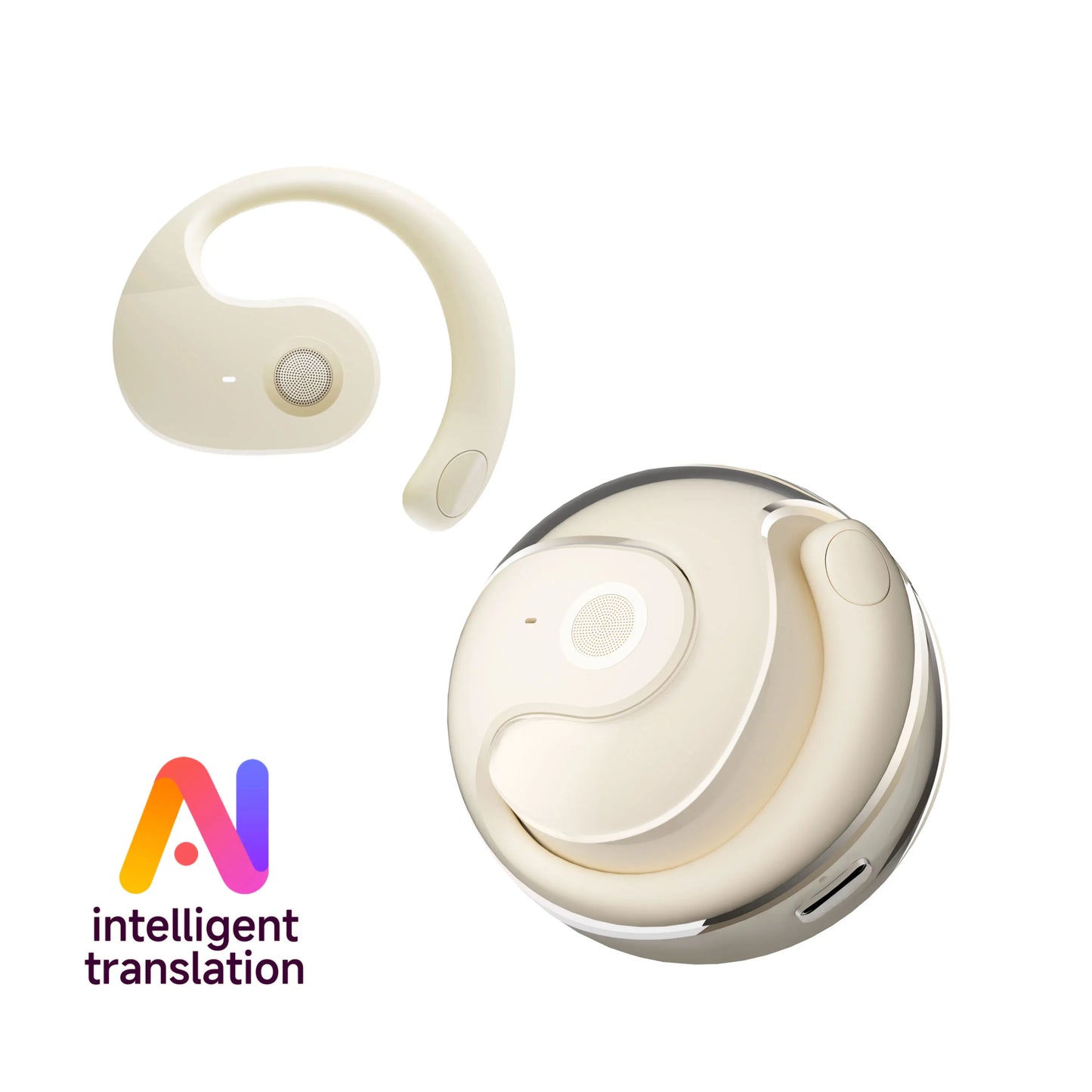NEW Arrivals Portable Ai Translator Headphones 144 Languages Real Time Translation Bluetooth 5.3 headset Wireless Earbuds for Business Study Abroad Travel Sports Earbuds