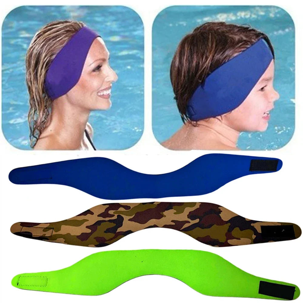 Adjustable Waterproof Swimming Diving Ear Band Headband Earplug for Ki Keep Ear Protection For Water Sports Bathing Accessories