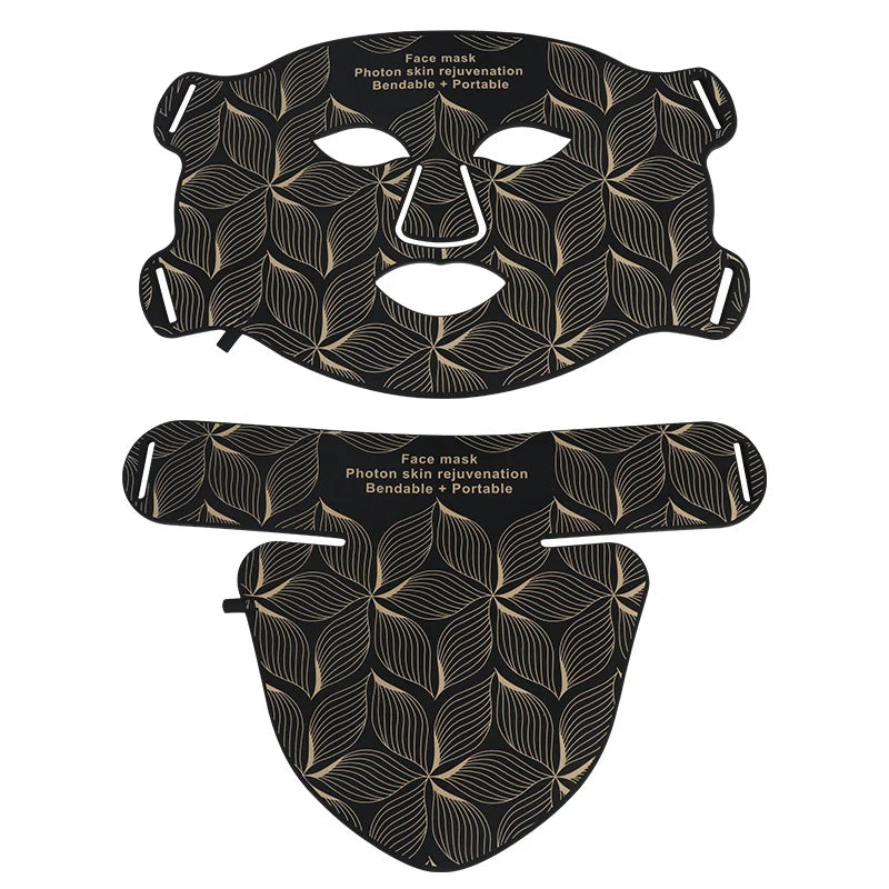 NEW Arrivals LED Facial Mask Set with Neck 8 Color Near-Infrared Red Facial and Neck Photon Oil Control Skin Firming Whitening and Anti Redness Skin Care Supplies