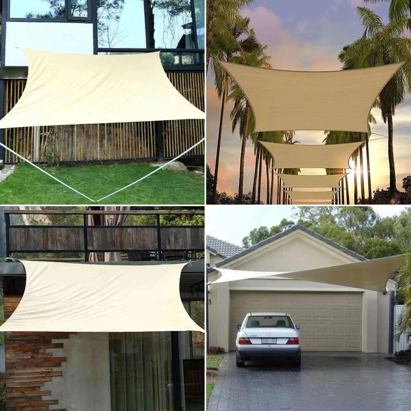 Waterproof Sunshade Protective Cover Canvas Camping Sunshade Cloth Large Outdoor Rain and Snow Shed Garden Terrace