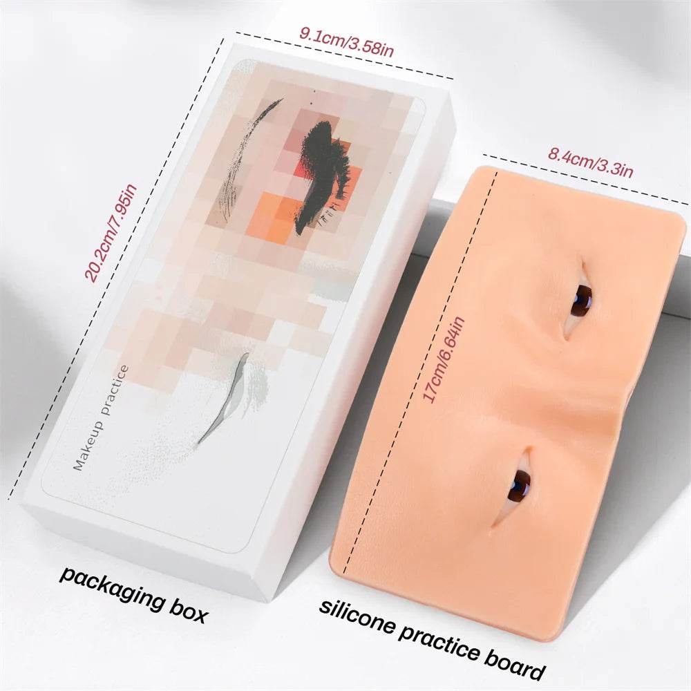 Reusable 5D Cosmetic Makeup Practice Mask Board Pad Skin Eye Face Solution Makeup Mannequin Silicone for Training Supplies