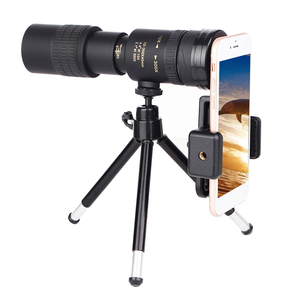 NEW Arrivals 10-300x40 Professional Zoom Telescope HD 4K Portable Strong Binoculars Long Range Professional Monocular -Prisms Stretch Rotating Zoom For Hunting Camping