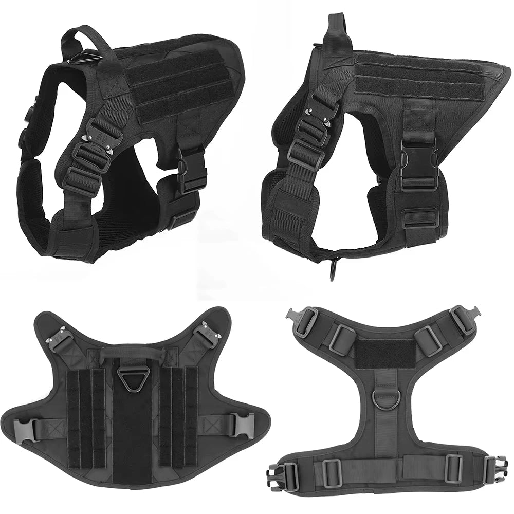 NEW Arrivals Tactical Dog Harness Adjustable Pet Chest Strap Working Training Easy Control Pet Vest-Type Service Traction Pets Supplies