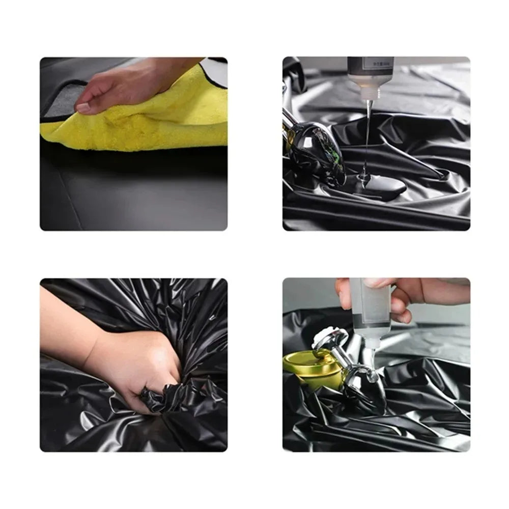 NEW Arrivals 3PCS Set Black/Pink Color Waterproof BDSM Sheet + Pillows Set SM Waterproof Mattress Protector Cover, Adult Sex Play Bed Sheet, Liquid-Proof Fetish Bedding