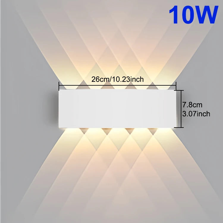 NEW Arrivals LED Wall Mounted Lamp Indoor Up and Down Interior Wall Light Bedroom Living Room Corridor Outdoor Garden Courtyard Pathway Lighting Home Decor