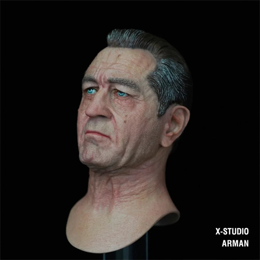 Hot Sale 1/6th Hand Painted Robert De Niro I Heard You Paint Houses Male Head Sculpture Carving for 12'' PH TBL Action Figure