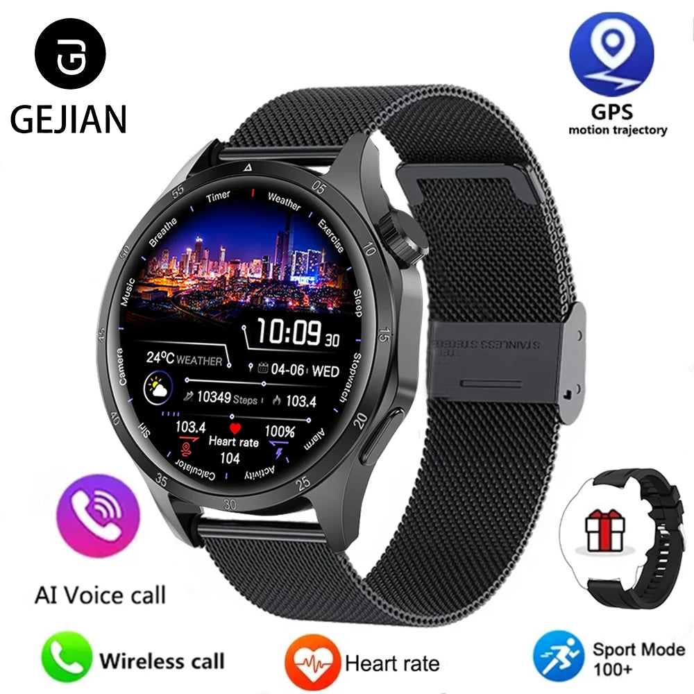 New 8 Colors Men*s Smart Watch 360 * 360 Bluetooth Call Smartwatch AMOLED Screen GPS Multi-Languages Smart Watches NFC Waterproof Smart Watch for Men