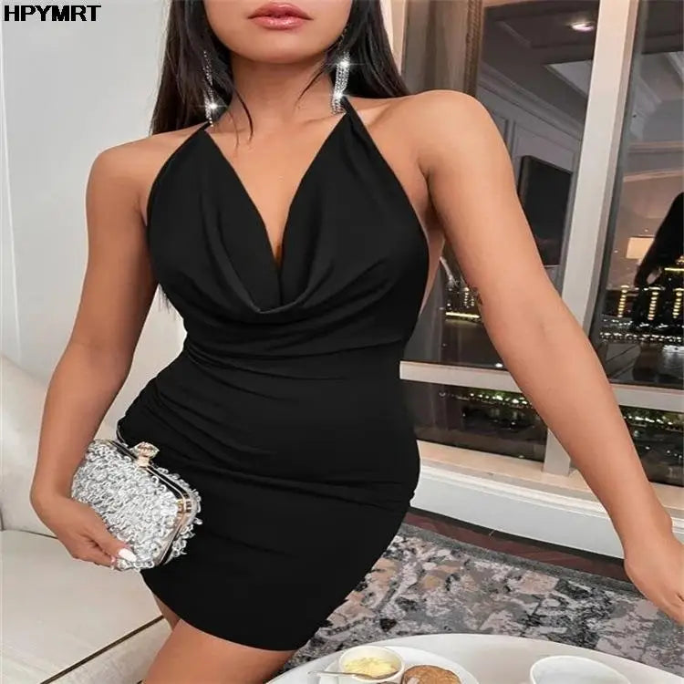NEW Arrivals S-2XL Deep Backless Sexy Fashion Women Summer Casual Dresses Tight Tropical Sexy Dresses Pencil Skirt Women Sexy Club Wear Woman Hip Wrap Dress Female