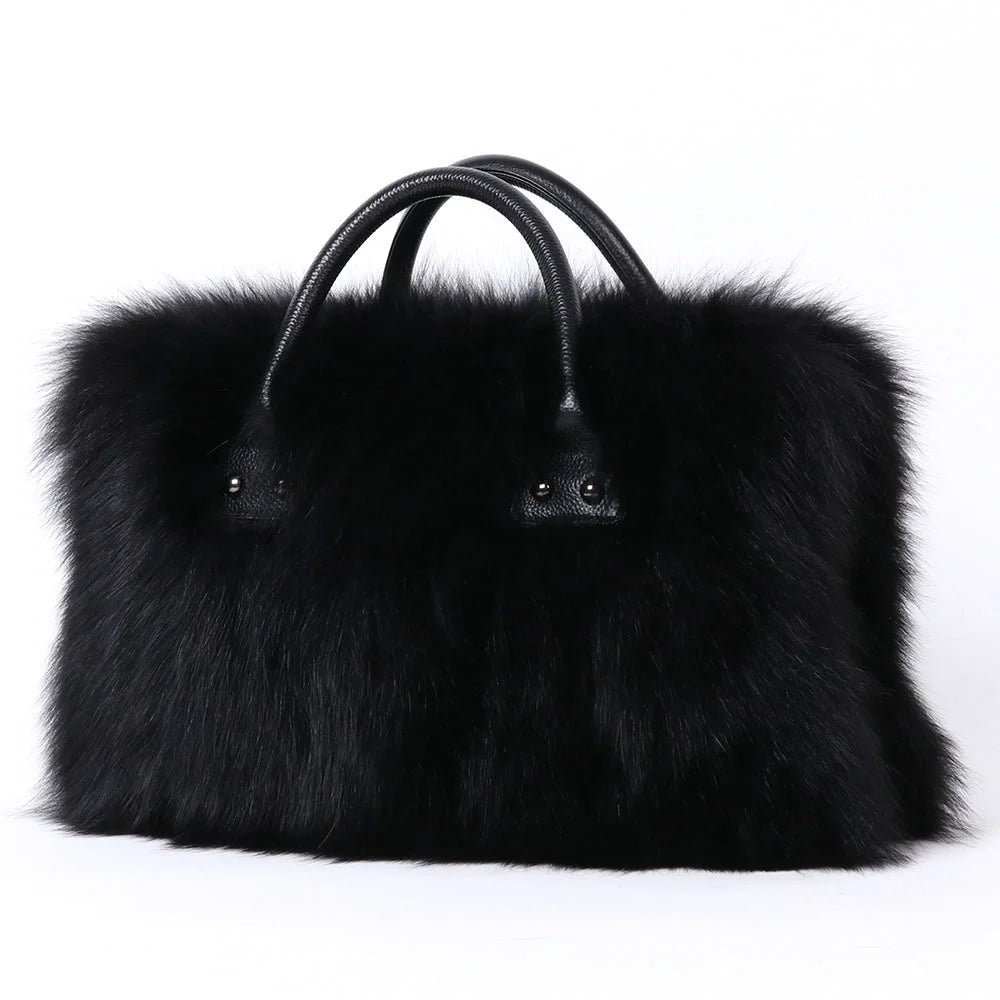 NEW Arrivals Luxury Real Fox Fur Bag Woman Crossbody Bags Furry Casual Fur Handbag Shoulder Bags Clutch Bag Fuzzy Luxury Evening Party Travel Wedding Birthday Party Bag Ladies Luxury Fashion Apparel Accessories Clothing Suppl