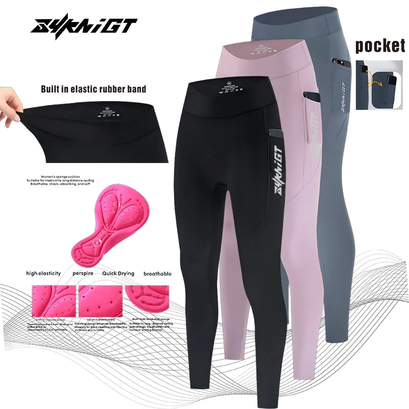 NEW Arrivals S-2XL Plus Size Women's Cycling Pants Summer and Winter Cycling Bibs Women's Exclusive Seat Cushions MTB Road Bike Pockets Leggings Women Cycling Apparel Accessories Sports Clothing Supplies