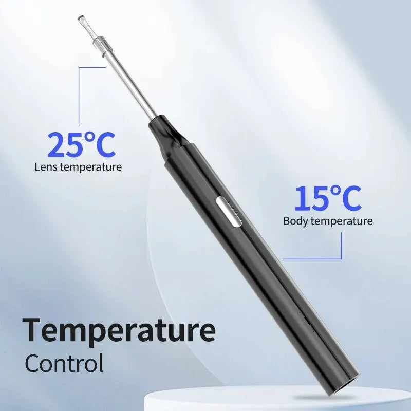 Smart Wireless Otoscope High Precision Ear Wax Removal Tool with Camera LED Light With Ear Cleaning Kit for IOS & Android