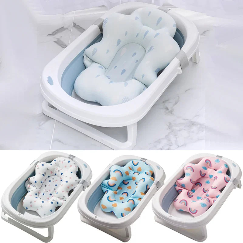 NEW Arrivals Baby Bath Support Pad Foldable Floating Seat Adjustable Newborn Bathing Cushion Infant Safety Net Hammock Babies Personal Care Supplies