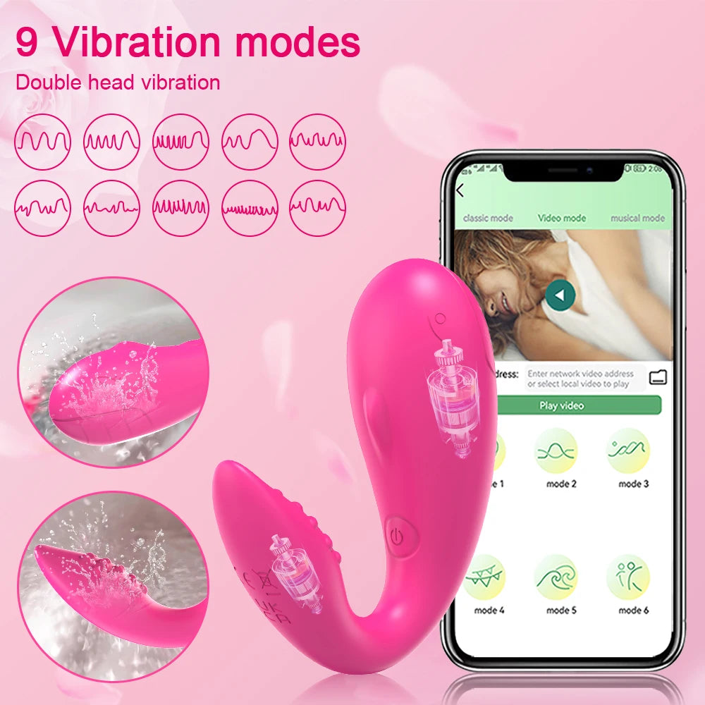 APP Bluetooth Control Vibrator Egg for Women Clitoris Stimulator Wearable G Spot Vibrator Love Egg Adult Vibrating Sex Toy
