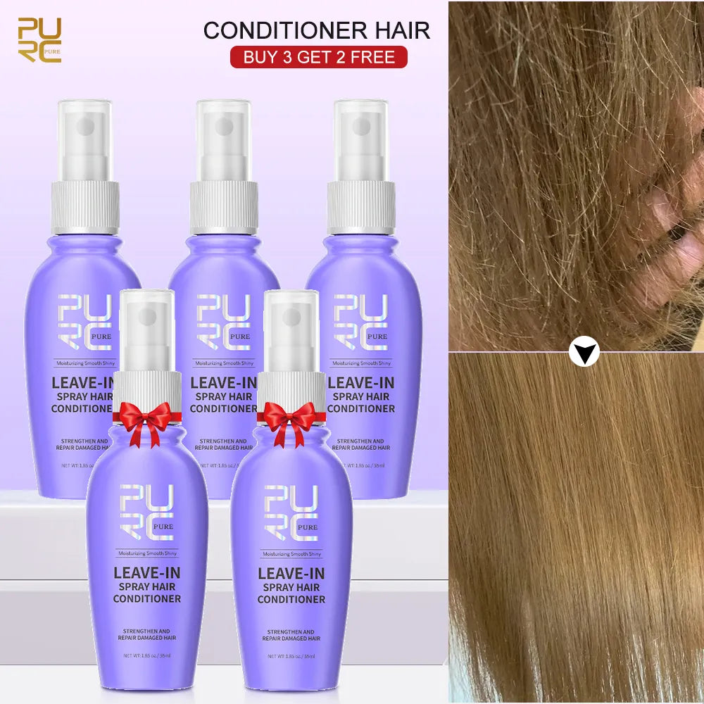 Smoothing Hair Conditioner Spray Mask Coconut Oil Frizz Removal After-Shampoo Treatment For Maltreated Hair Mask Leave-In Spray