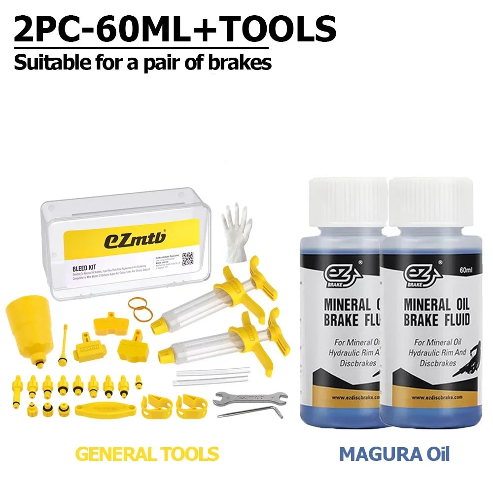 NEW Bicycle Brake Mineral Oil, Bicycle Hydraulic Disc Brake Oil Bleed Kit ,Mineral Oil Shimano MTB Road Racing Bike Brake Repair Tools Set Bicycle Parts Spares Accessories
