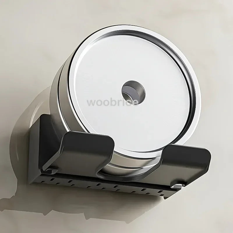 NEW Arrivals White/Gray/Black Color Wall Mounted Hair Dryer Holder for Bathroom Shelf Without Drilling Plastic Hair Dryer Stand Bathroom Organizer Wall Shelf
