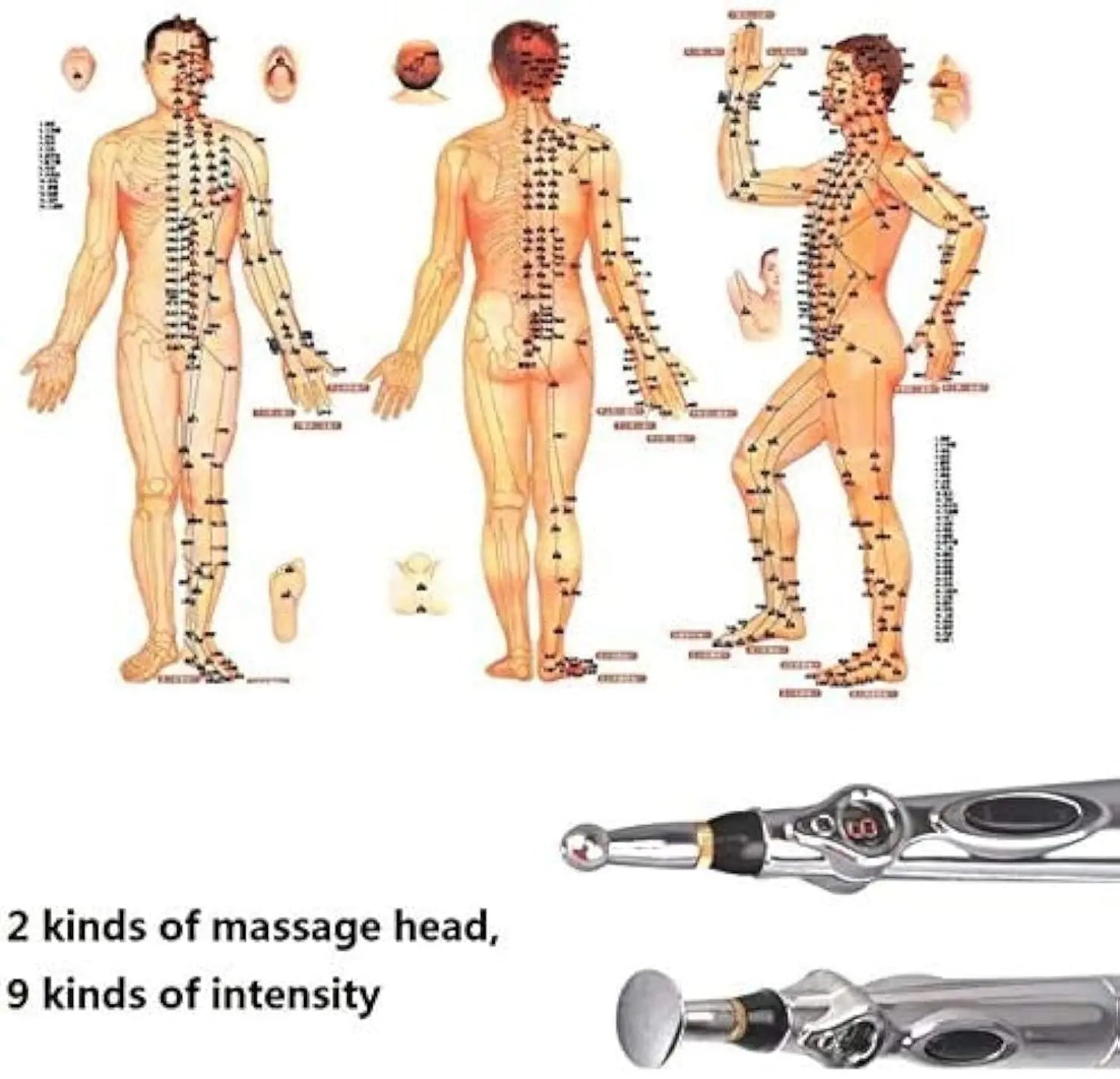 NEW Arrivals Acupuncture Electric Pen Meridian Energy Pulse Massage Pen, Multi-Function Massage Pen Tools for Massage Energy Therapy Pain Relief Health Care Supplies