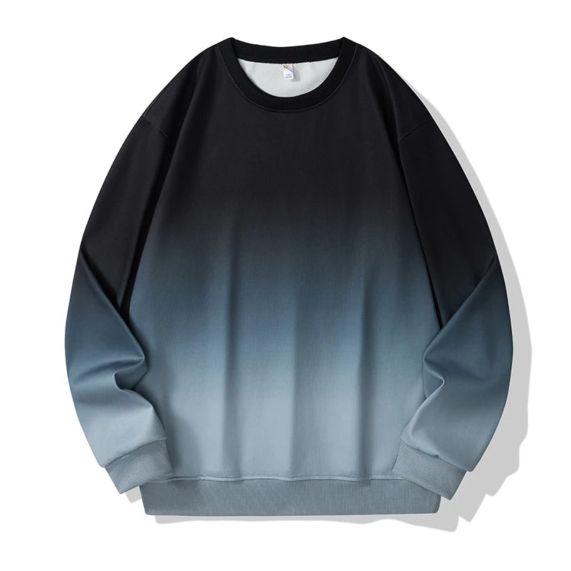 NEW Arrivals XL-7XL Plus Size Sweatshirt 110-180kg 5XL 6XL 7XL Gradient Loose Pullovers Long Sleeve T-Shirt Tee Oversized Tops Big Size Chubby Curvy Men Sports Clothing
