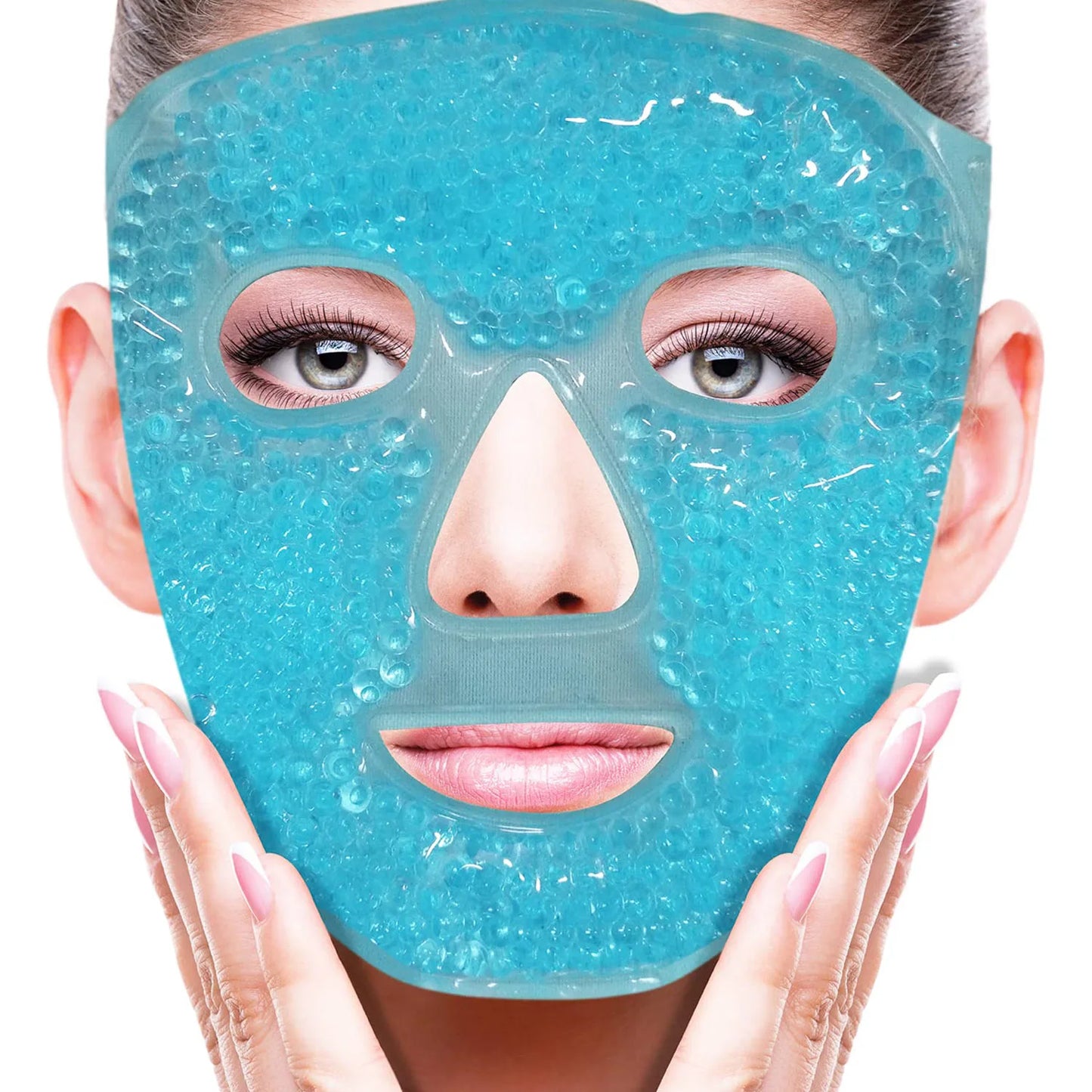 NEW Arrivals 2PCS Set 3 Colors Cooling Ice Face and Eye Mask for Reducing Puffiness, Bags Under Eyes, Sinus, Redness, Pain Relief, Dark Circles, Migraine, Hot/Cold Pack Ladies Beauty Salon Spa Supplies