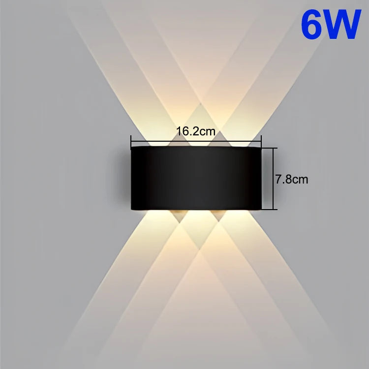 NEW Arrivals LED Wall Mounted Lamp Indoor Up and Down Interior Wall Light Bedroom Living Room Corridor Outdoor Garden Courtyard Pathway Lighting Home Decor