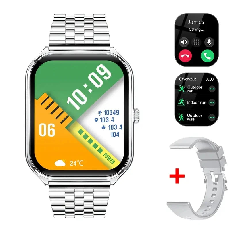 NEW Ultra Thin Smart Watch Women Men 1.96" AMOLED 360*360 HD Pixel Display Always Show Time Call Reminder Smartwatch Ladies For Huawei