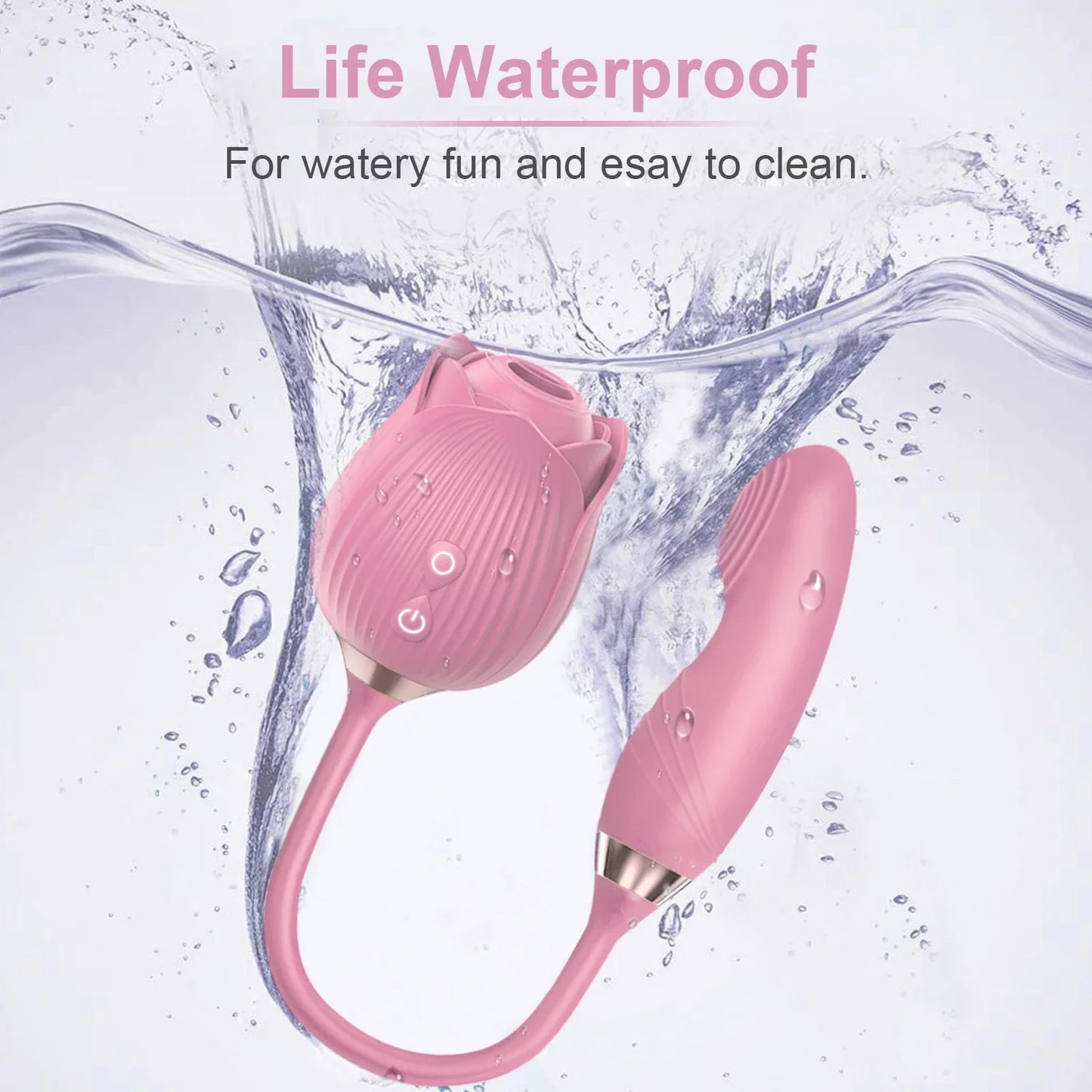 NEW Arrivals Rose-Sucking Thrusting Dildo Vibrator for Women Masturbation Nipple Clit Stimulator Vibrating Egg Tongue Licking Clitoris Sucker Sex Toy