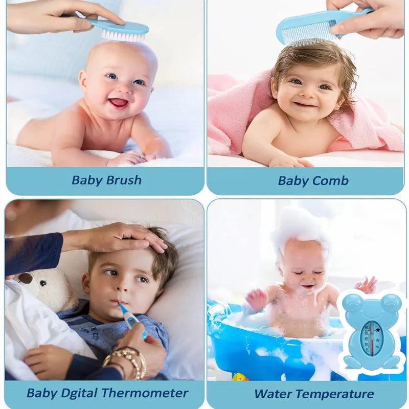 NEW 13PCS Set 0-6Yrs Newborn Daily Nail Care kit Nail Clipper Tool Health kit Thermometer Comb Care kit Babies Personal Care Supplies