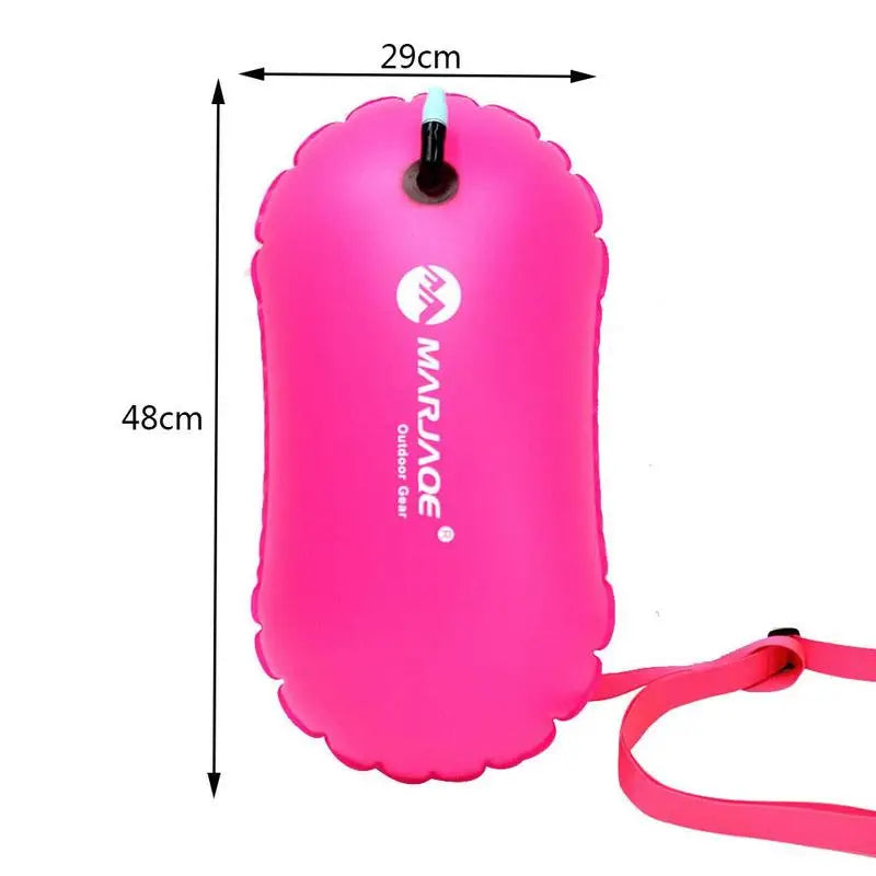 NEW Swim Safe Buoy Tow Floats Inflatable Life Saving Swim Buoy PVC Inflated Air Drying Bag Drift Bag For Home Swimming Pool Open Water Beach Swimming Training Swimming Accessories