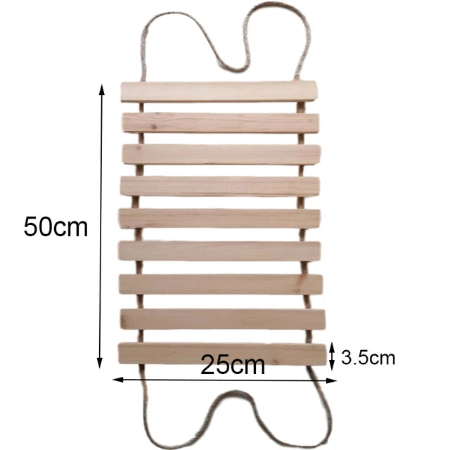NEW Arrivals Cat Toys Wall-Mounted Activity Cat Wood Sisal Scratcher Climber Furniture Cat Bridge Rope Steps Kitten Climbing Ladder Kitten Post Wall Pets Training Interactive Toys Games Supplies