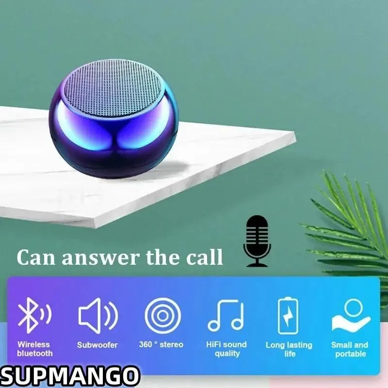 NEW M3 Flash Wireless Bluetooth Speaker Portable Small Steel Gun Metal Heavy Subwoofer Outdoor Mini Bluetooth Small Speaker Mobile Cell Phone Accessories Electronic Supplies