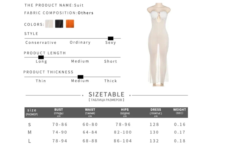 NEW 3 Colors Summer Women Mesh Wrapped Chest Dress Sexy See Through Cut Out Slim Coquette Vacation Beach Style Girls Evening Party Night Clubwear Beach Bar Sexy Dress
