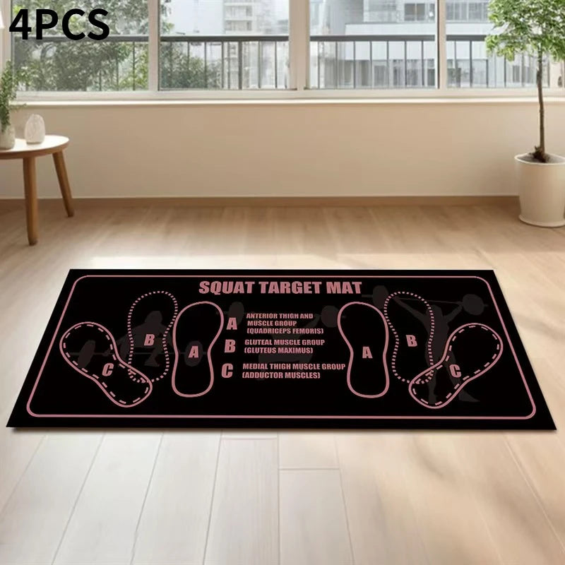 NEW Arrivals 4 PCS Set Dual Color Squat Pad Non-Slip Durable, Home and Gym Use, No Battery Needed, Ideal for Fitness and Exercise, Comfortable and Secure Sports Supplies