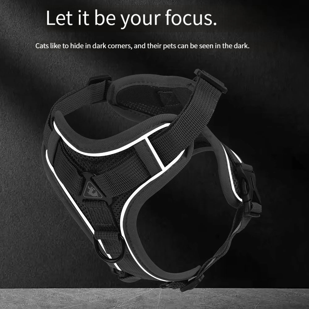 NEW Arrivals Cats Dog Harness for Big Dog Vest Fashion Chest Strap Reflective and Breathable Cat Walking Rope Dog Rope Cat Harness Pets Safety Accessories