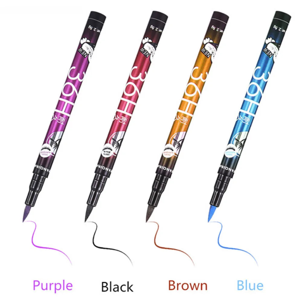 Liquid Eyeliner Quick-Dry Waterproof Eyeliner Pencil 36H Long-Lasting Black Liquid Eye Liner Pen Makeup Cosmetics Tool Beauty