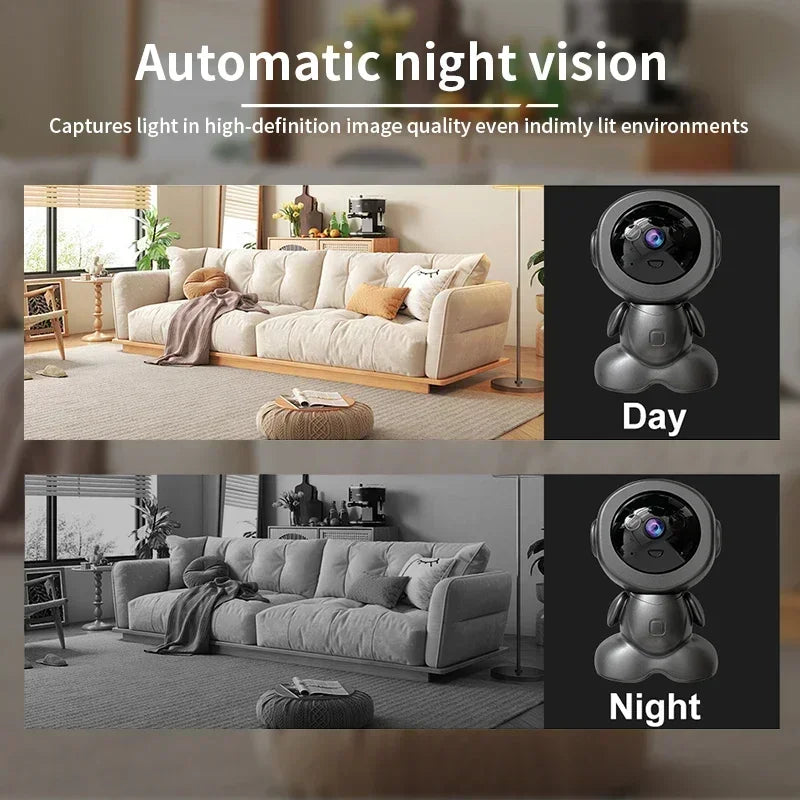 NEW Arrivals Robotic Camera 10 Features Voice Alarm 8MP 4K IP Camera Wi-Fi Surveillance Robot Camera HD Cloud Smart Home Two Way Audio CCTV Network Wireless Baby Monitor Camera
