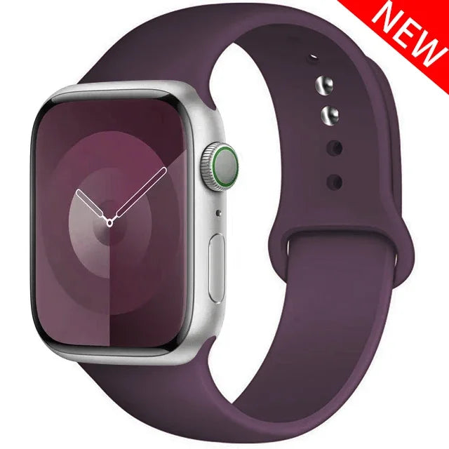 Original Silicone Strap For Apple Watch Band 44mm 38-40 42-46 41-45 46MM 49 mm Bracelet Watch Serie Accessories 10 9 7 4 5 6 8 SE Ultra 2 3 Electronics Supplies
