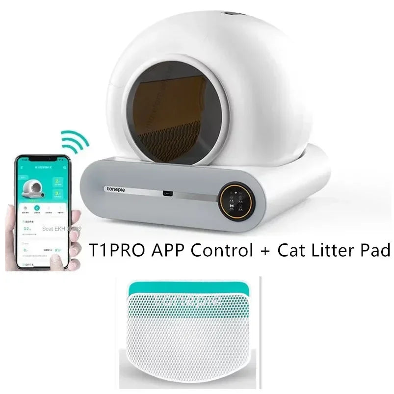 English Version Tonepie 65L Automatic Smart Cat Litter Box Self Cleaning Fully Enclosed Cat Litter Box Pet Toilet Litter Tray