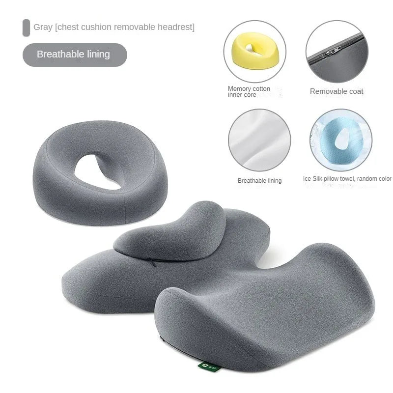 NEW Arrivals 2PCS Set 4 Colors Memory Foam Salon Massage Pillow Universal Face Cradle for Massage SPA Beauty Salon Pad Relax U Shape Face Chest Ribs Pillow Massage Set