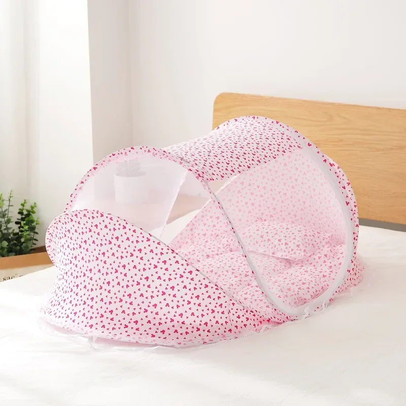 NEW Arrivals 0-3Years 6 Colors Portable Foldable Baby Netting Newborn Sleep Bed Travel Baby Mosquito Nets Travel Bed Netting Play Tent Children Mosquito Insects Flies Protection Net