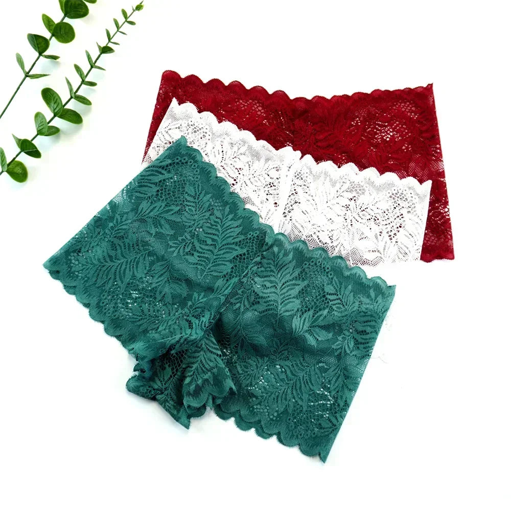 NEW Arrivals S-XL 3pcs Sexy Women Boyshorts Panties Plus Size Full Lace Boxer Seamless Mid Waist Transparent Mesh Shorts Female Underpants