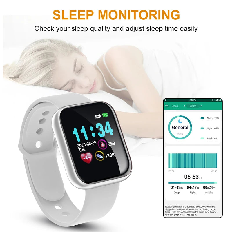 NEW Arrivals Smart Watch Women Waterproof Wrist Watches Men Smartwatch Electronic Clock Kids Fitness Tracker Watch For Xiaomi Huawei Bracelet